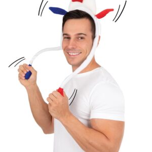 P'TIT CLOWN - 21073 - Serre-tête Coq Animé Bleu Blanc Rouge - Parfait pour supporter la France lors des Célébrations et Événements Sportifs