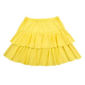 Jupe à volants jaune fluo adulte - Jaune - Taille Unique