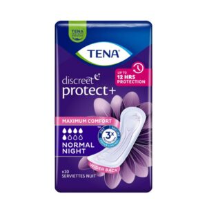TENA Discreet Protect+ — Serviettes fuites urinaires Nuit x10