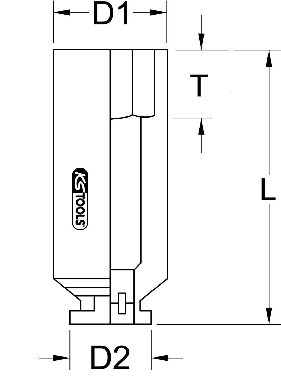 KS TOOLS 515.1119 — Douille longue à chocs 6 pans 19 mm – Image 4