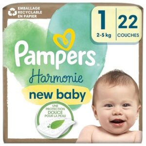 PAMPERS® COUCHES HARMONIE T1 (2-5 kg) x22