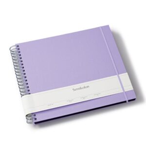 Semikolon 369973 Album à spirales Maxi Mucho - 34,5 x 30 cm - Album photo, 90 pages noir, livre photo, lilas soyeux