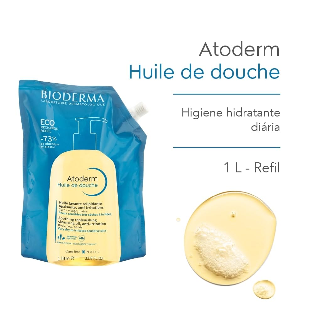 BIODERMA Atoderm — Huile de douche éco-recharge 1 L – Image 2