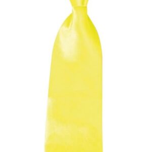 P'tit Clown - Cravate avec Élastique - Adulte, Unisexe - Accéssoire Parfait pour Compléter votre Tenue Carnaval, Déguisement, Cosplay, Fête Costumée (Jaune Fluo)