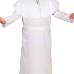 FIESTAS GUIRCA | Costume de Papa Adulte (54-56/XL) - Comprend Cape, Ceinture, Calotte et Soutane - Costumes Religieux pour Fêtes, Carnaval et Halloween - Idéal pour Hommes - Blanc