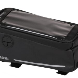 ZEFAL Console Pack-Sacoche De Cadre Etanche avec Support Téléphone Intégré-Sac de Vélo Et Porte Smartphone Cyclisme Mixte Adulte, Noir, T1 - 0.8L