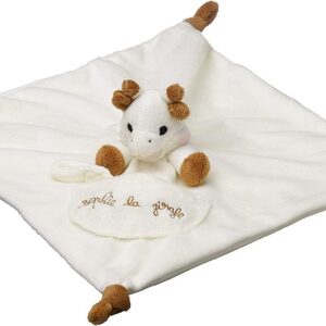 Sophie la Girafe - Caoutchouc Doudou avec attache sucette, Blanc et Beige