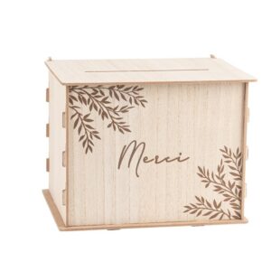 Artifetes Générique - URNE Bois Merci RÉUTILISABLE 30X23.5X23.5CM Nature