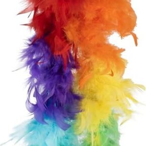 Alternative view of P'TIT CLOWN — Boa en plumes arc-en-ciel 160 cm