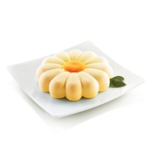 silikomart | Moule à gâteau en silicone SPRING, anti-adhérent, Lot de 1 Moule à gâteau, Design 3D, Ø 220 h 50 mm, Volume 1500 ml, Made in Italy, Gris