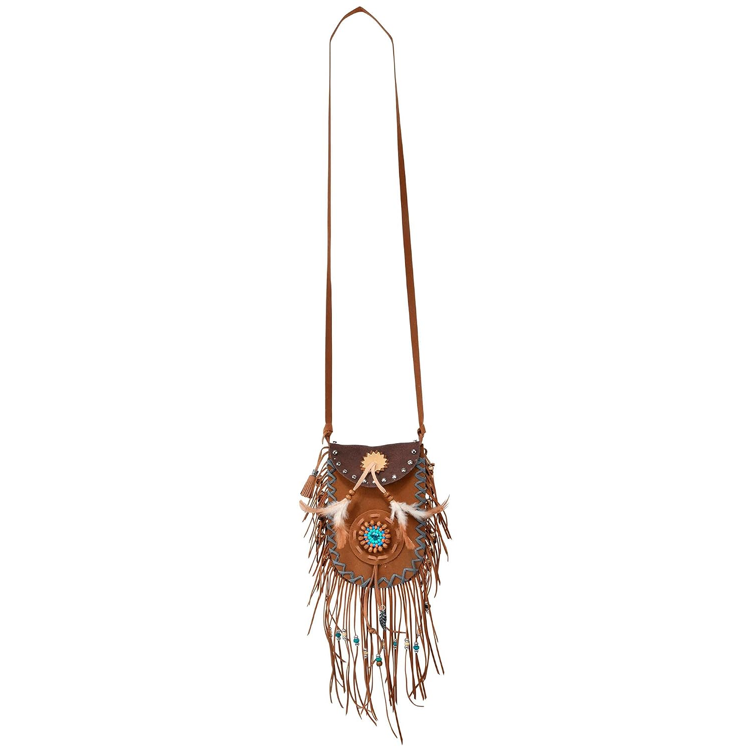 WIDMANN — Sac à bandoulière style cuir indien brun – Image 2