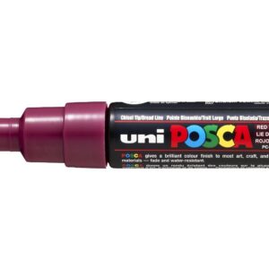 Uni-Ball Posca Marqueur à bout ciselé Large - Rouge Wine