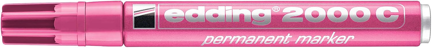 edding 2000 C Marqueur permanent - rose - 10 stylos - pointe ronde 1,5-3 mm - sèche vite - résiste à l'eau et à l'essuyage - pour carton, plastique, bois, métal - marqueur universel – Image 2
