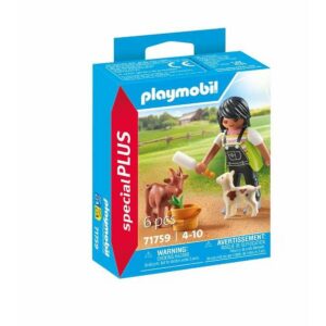 PLAYMOBIL FERMIERE Chevre + CHEVREAU SPE PLL71759