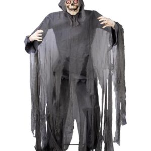 P'tit Clown - Automate Squelette Halloween - Animatronique - Animatronics - Décoration Animée, Sonore, Lumineuse - Fonctionne avec Piles Non incluses (Squelette géant, 180 cm)