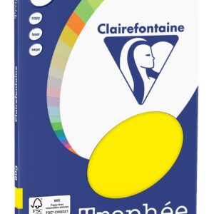 Clairefontaine Papier Photocopieuse Trophee A4 80G/M² 100 Feuilles Jaune Canarie