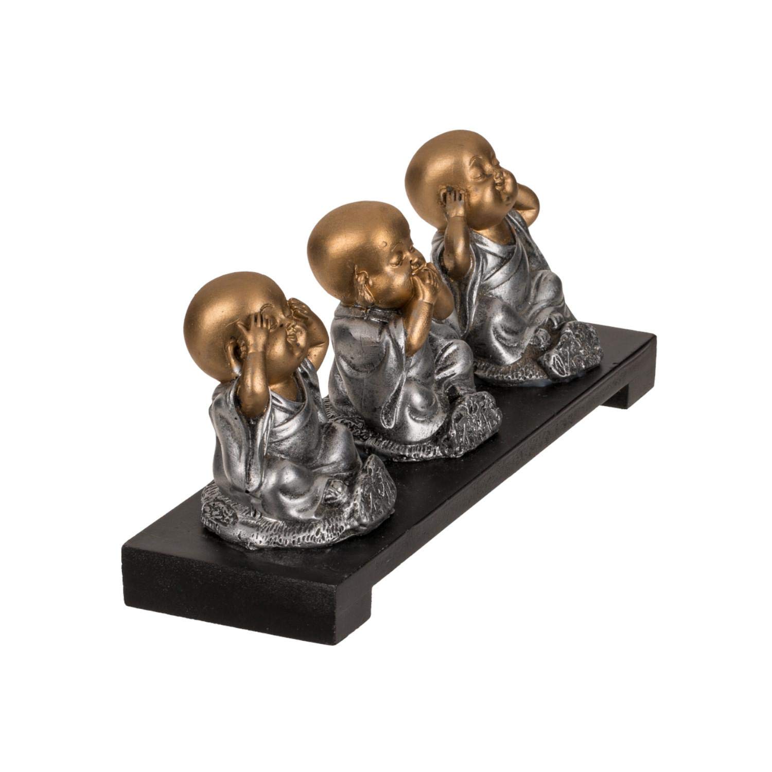 OOTB — Figurines déco Bouddha assis sur banc en bois – Image 2