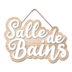 Rétro Plaque de Porte pour Salle de Bain