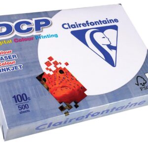 Clairefontaine 1821 DCP Papier pour imprimante (500 feuilles au format A4 avec 100 grammes / papier de qualité supérieure pour l’impression en couleurs intensives) Blanc