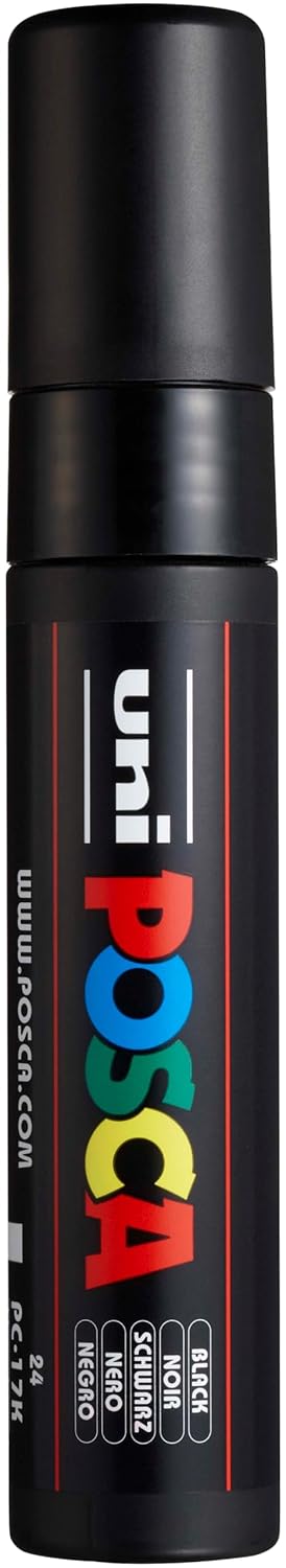 uni-ball PC17K N UNI POSCA Marqueur peinture Base eau pointe extra large Noir