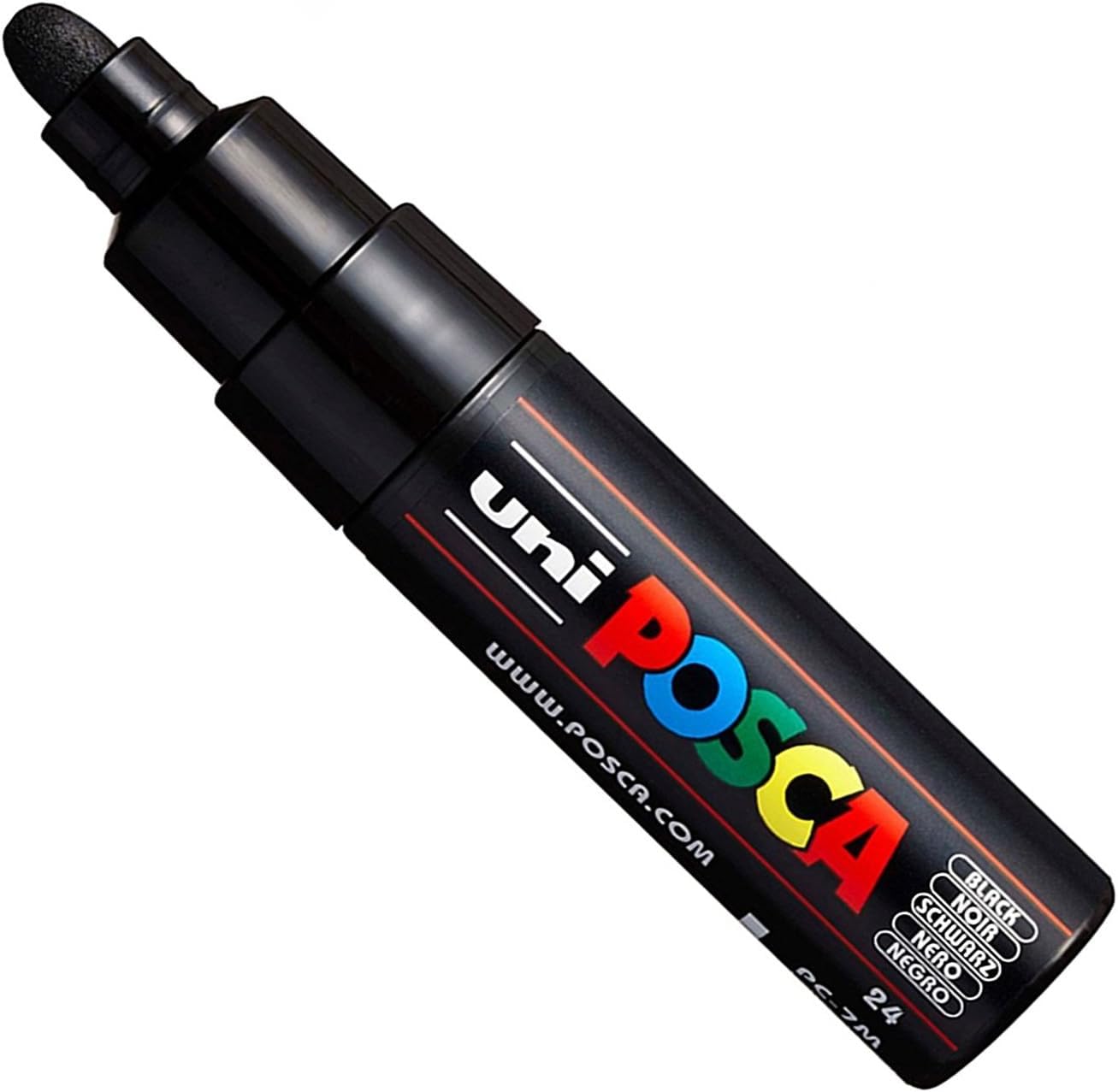 Uni POSCA PC-7M Paint Marker - marqueur – Large Pointe 4,5-5,5 mm – 15 couleurs Noir