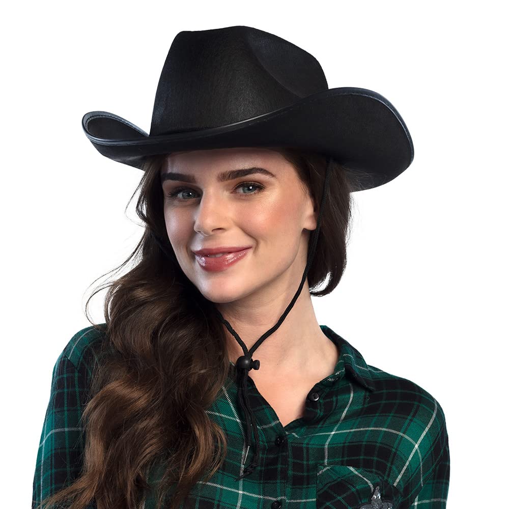 BOLAND — Chapeau de cowboy adulte noir taille unique – Image 2