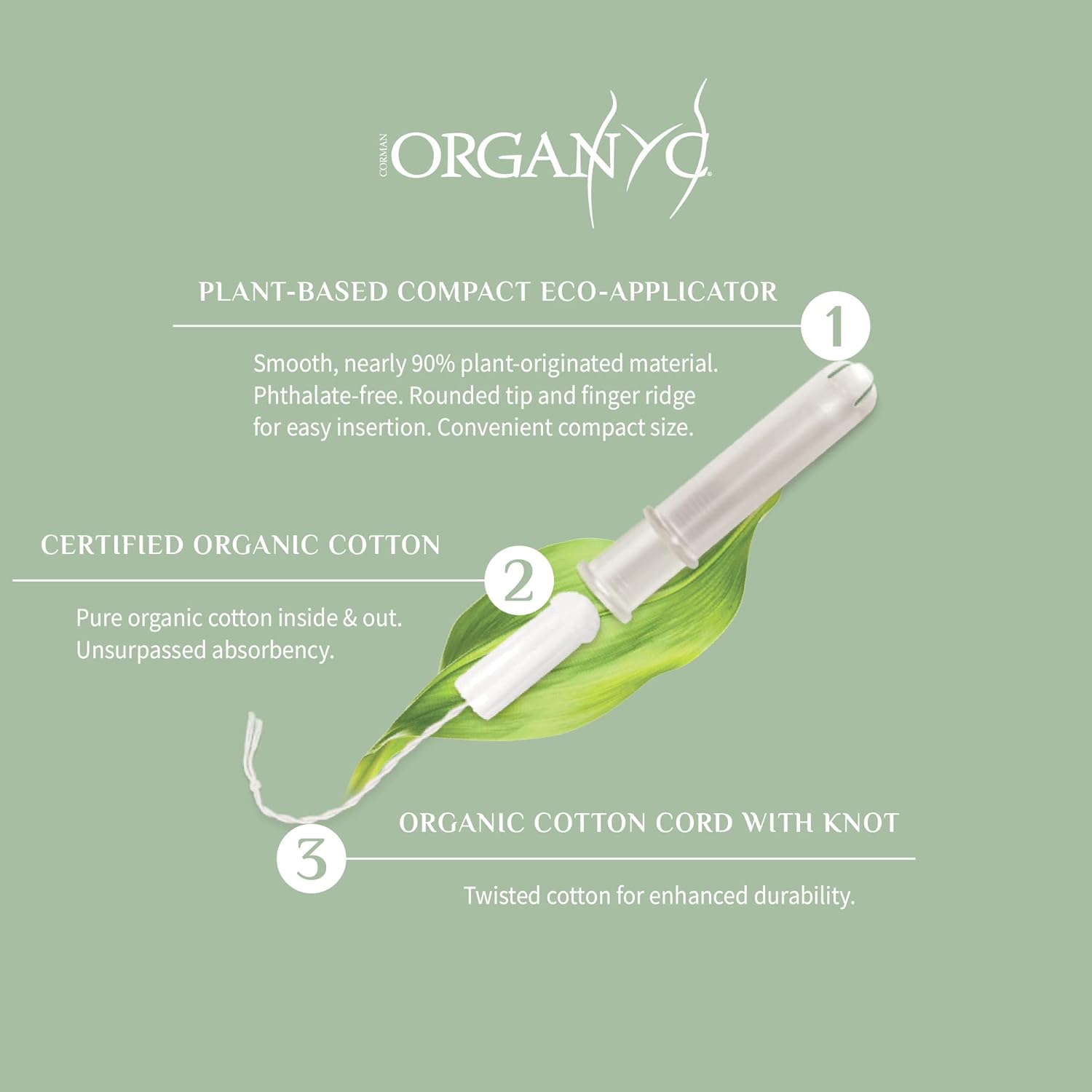 ORGANYC — Tampons super avec éco-applicateur, 16 unités – Image 2