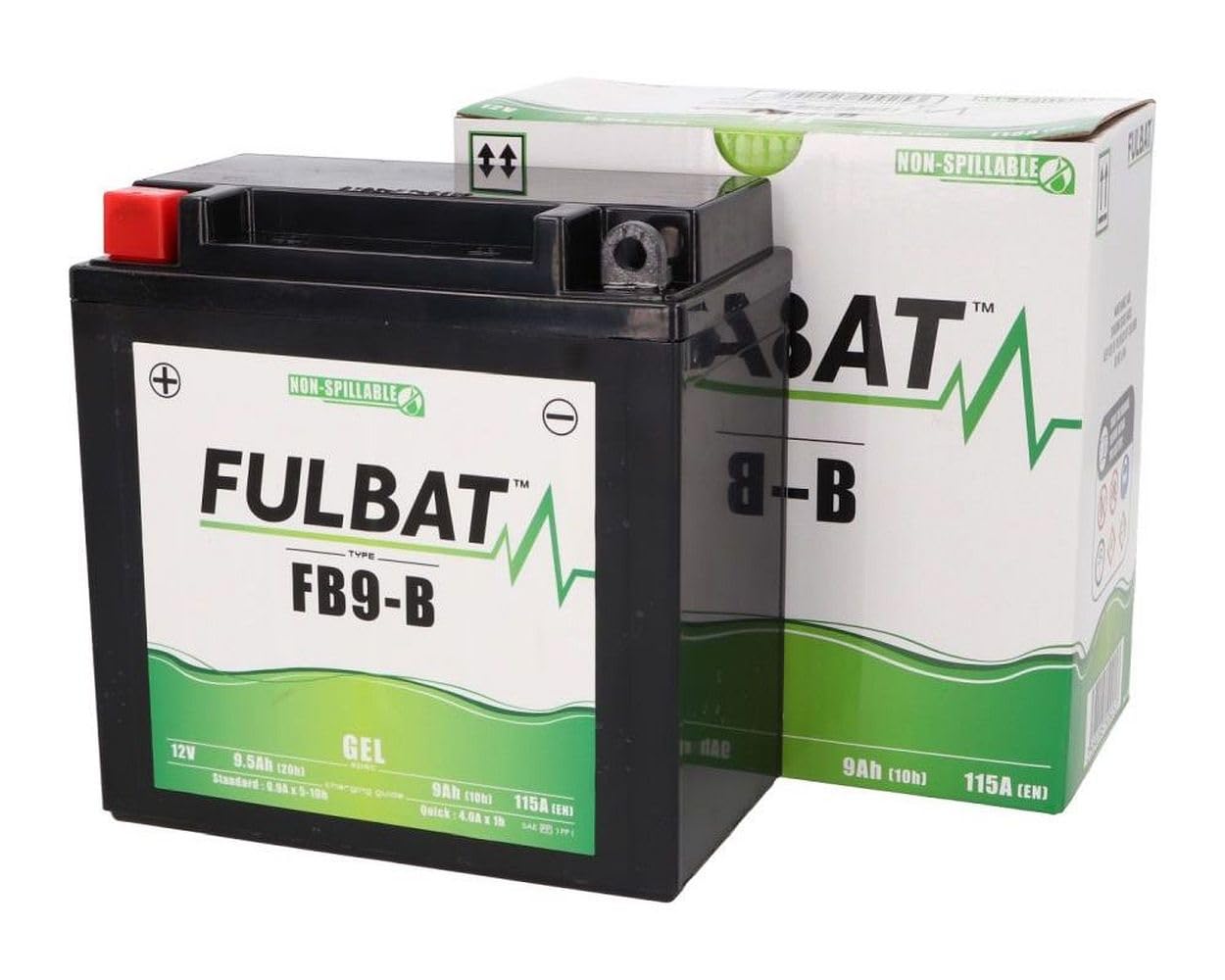 Fulbat YB9 YB9-B Batterie à gel compatible pour Piaggio Cosa/Vespa PX 125 150 200 Démarrage électrique