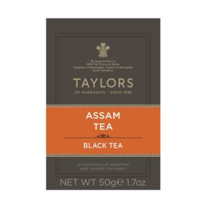 Taylors of Harrogate Assam - Thé Noir Riche, Satisfaisant et Malté - 20 Sachets