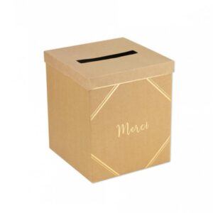 artifêtes Urne Liserai Naturel et Or 25 cm