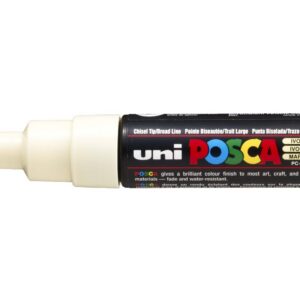 POSCA Lot de 6 Marqueurs Pte large biseautée POSCA PC8K 8mm Ivoire