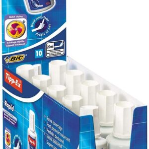 TIPP-EX Rapid — Correcteurs liquides 20 ml, boîte de 10