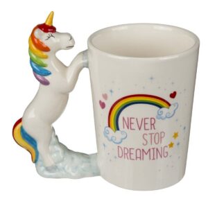 OUT OF THE BLUE — Mug licorne en grès 13 x 12 cm