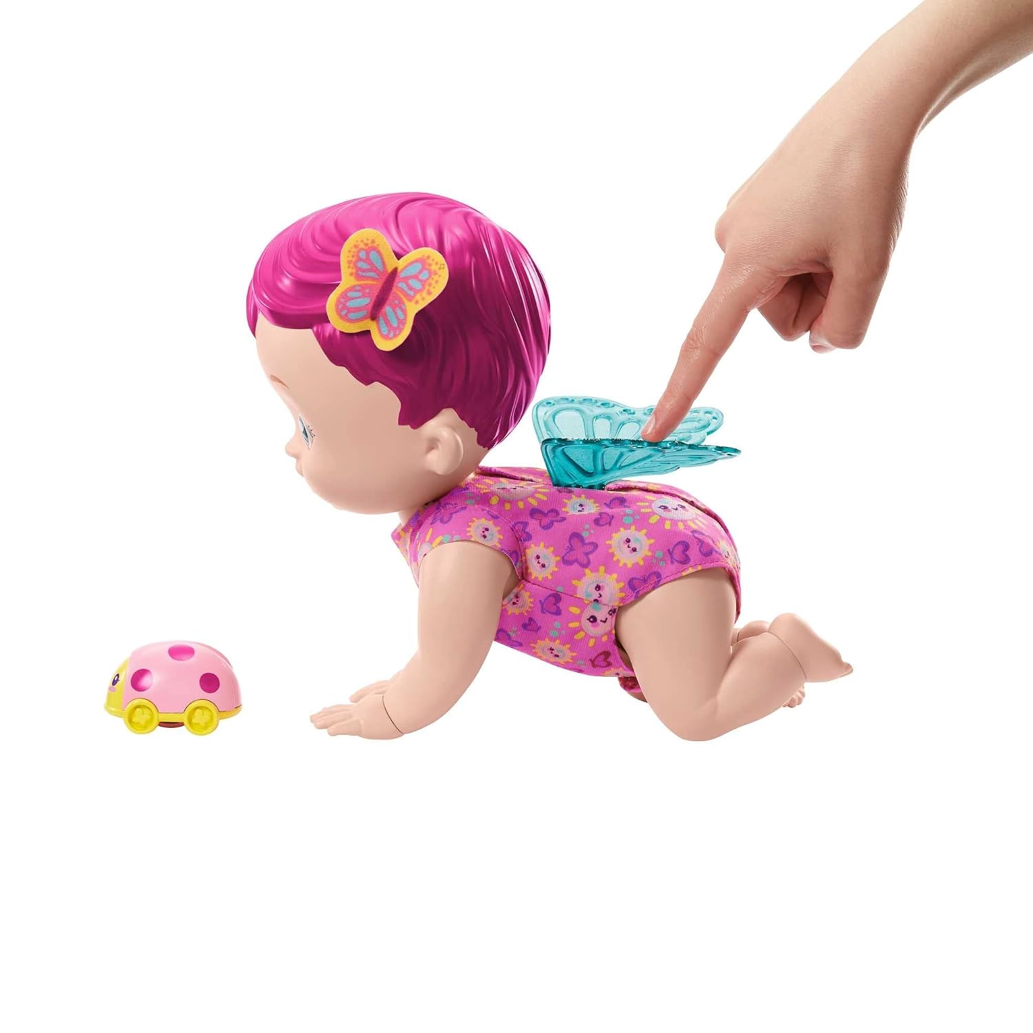 MY GARDEN BABY — Poupon Bébé Papillon 30 cm Rose 20 sons – Image 2