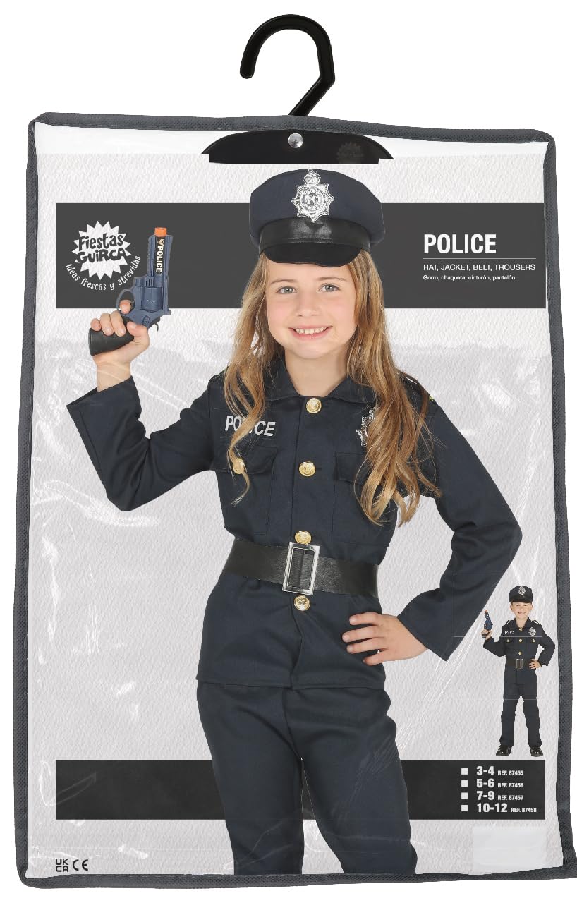 FIESTAS GUIRCA — Déguisement Policier Enfant 5-6 ans – Image 2