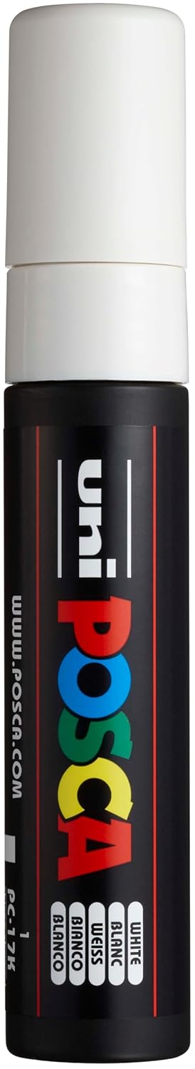 Uni-Ball 186301 - Marqueur POSCA à pointe rectangulaire extra large, blanc