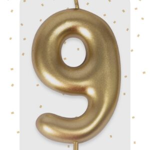 Alternative view of P'TIT CLOWN — Bougie Anniversaire Chiffre 9 Or