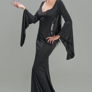 Alternative view of CHAKS — Costume adulte Morticia Addams noir