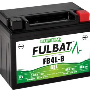 FULBAT BATTERIE MOTO FULBAT GEL FB4L-B / YB4L-B 12V 5,3AH 50A