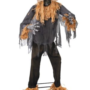 P'tit Clown - 24149 - Automate Halloween Epouvantail Animé - Animatronique - Animatronics - Décoration Animée, Sonore et Lumineuse - Fonctionne sur Secteur - 180 cm