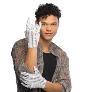 Boland BOL03073 Gants avec strass argentés
