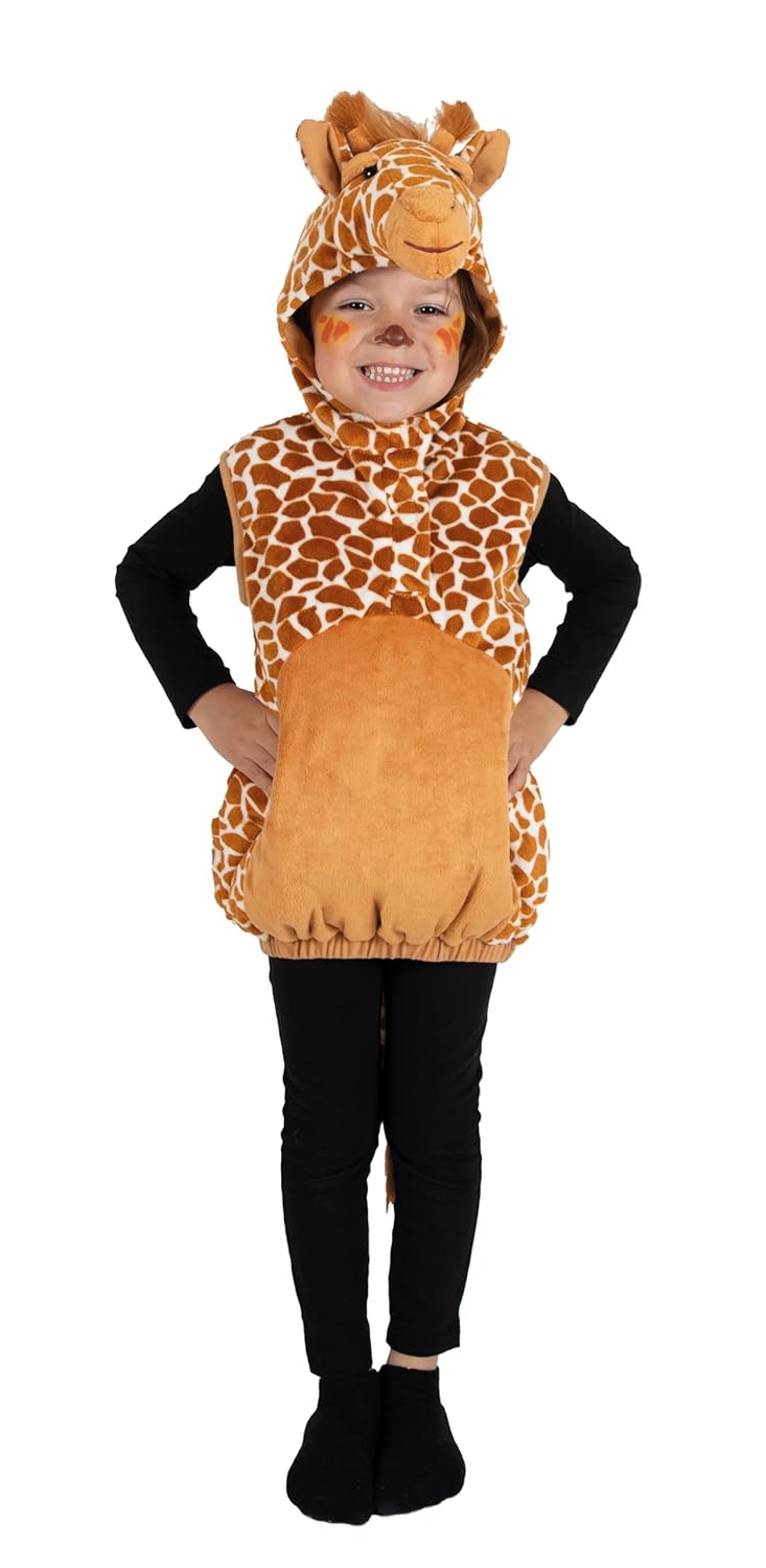 P'TIT CLOWN - Déguisement Animal Enfant - Parfait pour Carnaval, Fêtes Costumées et Évènements à Thème (Girafe, 5-6 ans)
