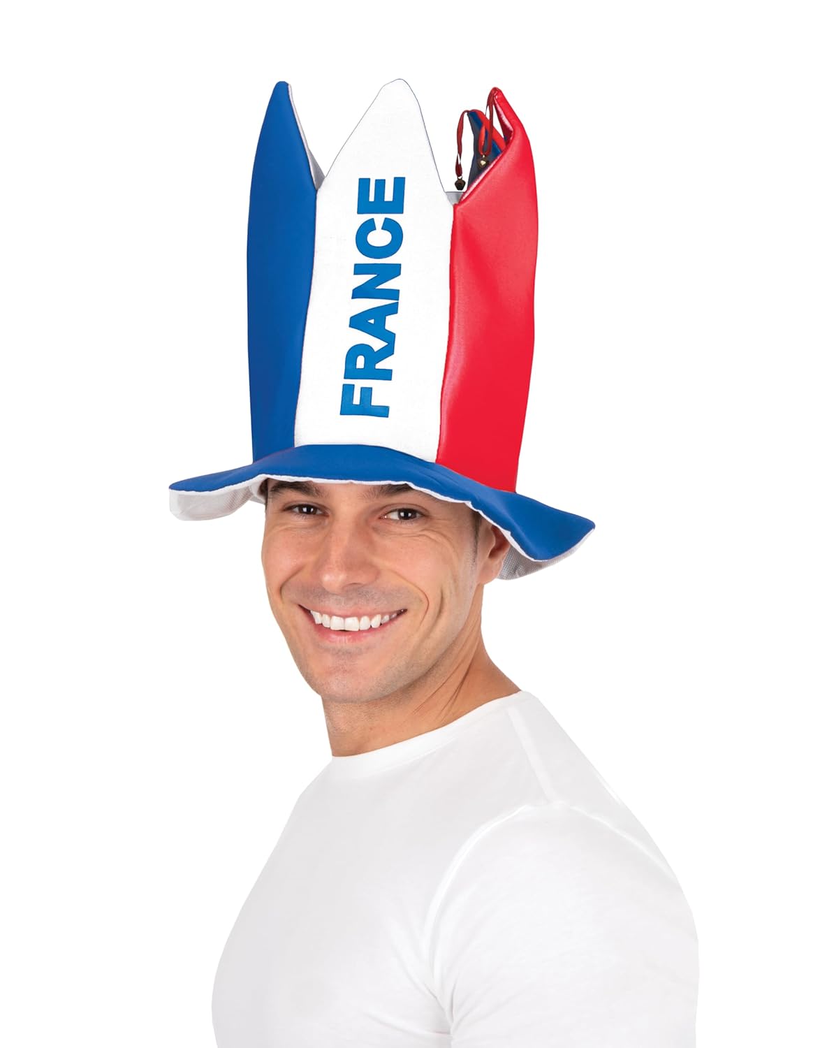 P'TIT CLOWN - Chapeau de Bouffon Bleu Blanc Rouge - Parfait pour supporter la France lors des Célébrations et Événements Sportifs