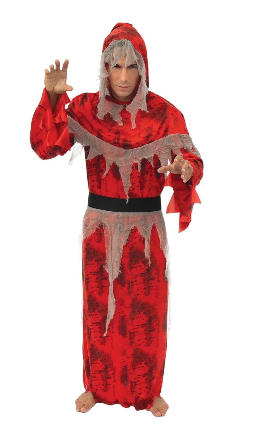 P'TTIT CLOWN - 24147 - Costume spectre zombie - rouge - adulte - L/XL