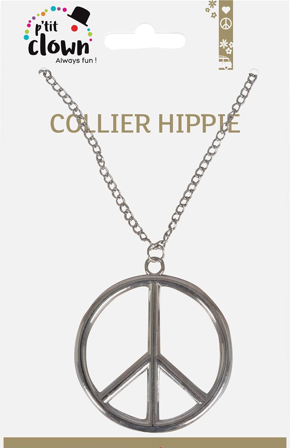 P'TIT CLOWN — Collier Hippie Peace and Love Adulte Unisexe – Image 2