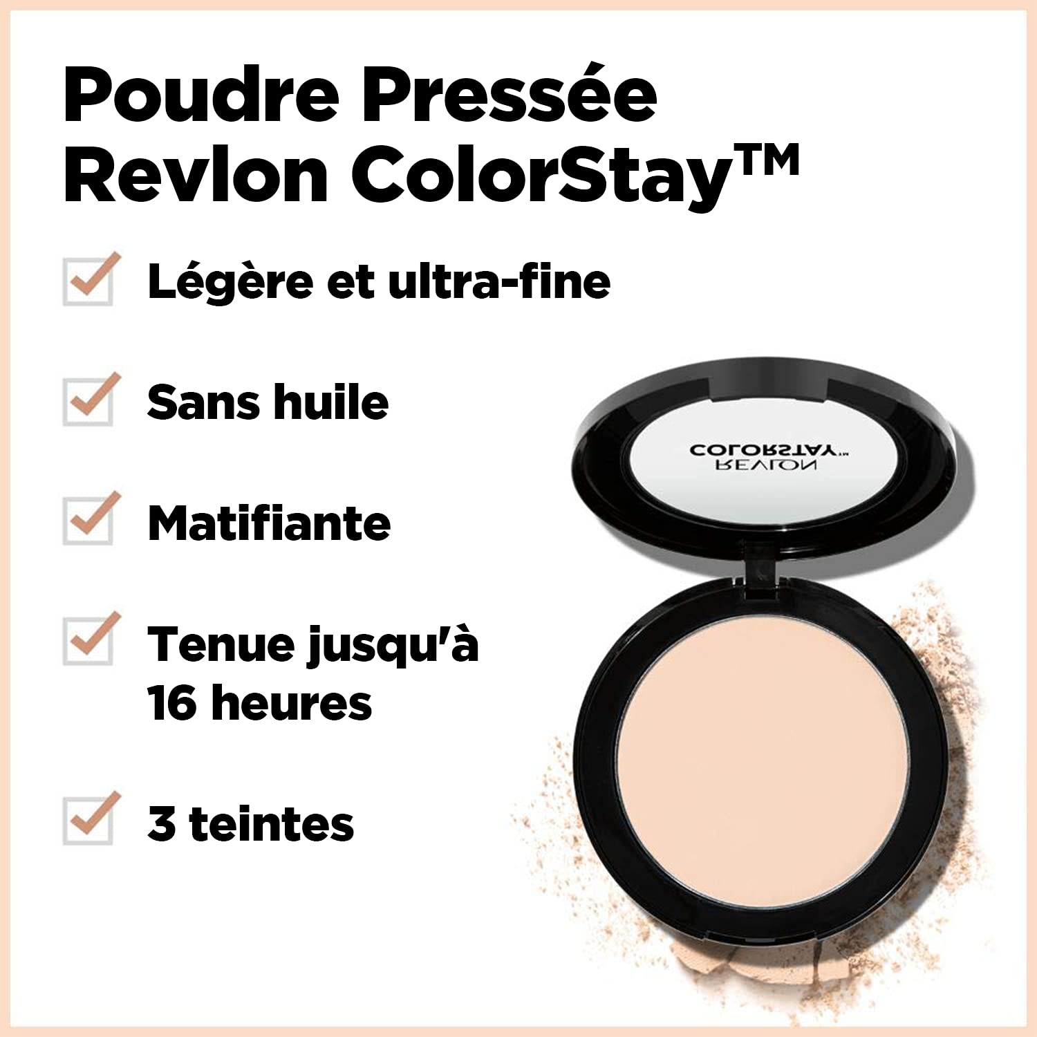 REVLON ColorStay 16H — Poudre pressée matifiante sans huile – Image 3