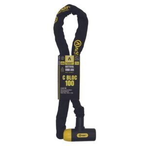 AUVRAY - Antivol vélo chaine avec serrure intégrée - CHAINE 100 D.8 Non Hom. Serrure intégrée C-BLOC-100-Résistance Maximale-Vérrouillage simplifiée-Protection nylon-Haute sécurité-Non homologué