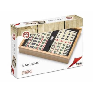 Cayro - Mah Jong - + 8 Ans - Maquette en Bois - Jeu De Société pour Enfants Et Adultes - Boîte avec Couvercle Coulissant pour Ranger Les Jetons - 2 À 8 Joueurs