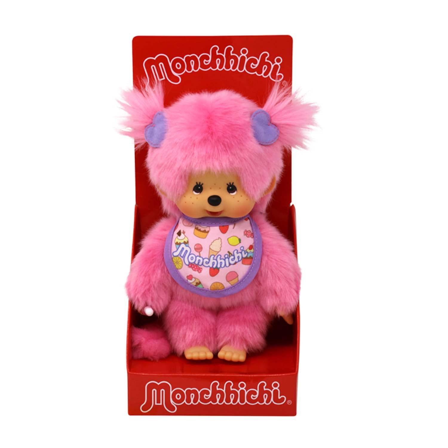 BANDAI Monchhichi Frozen Fruits — Peluche rose 20 cm – Image 2