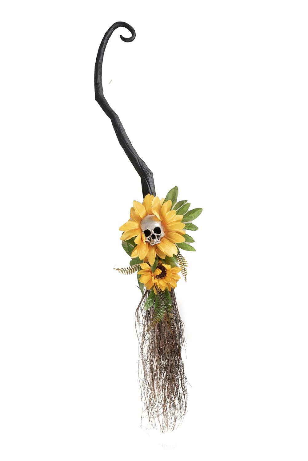 P'TIT CLOWN- Balai Fleuri À Suspendre - 95 CM - Décoration spécial Halloween - Thème(s) : Forêt ensorcelée